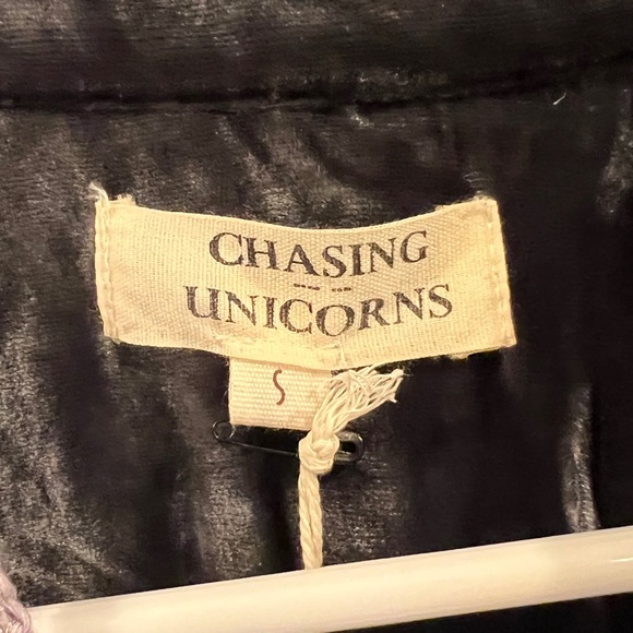 Chasing Unicorns silk and velvet tunic mini dress - Picture 7 of 11
